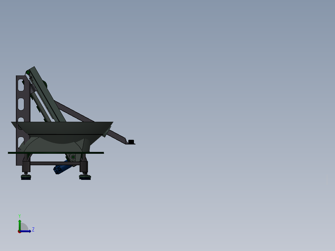 印刷瓶盖自动送料机左视图