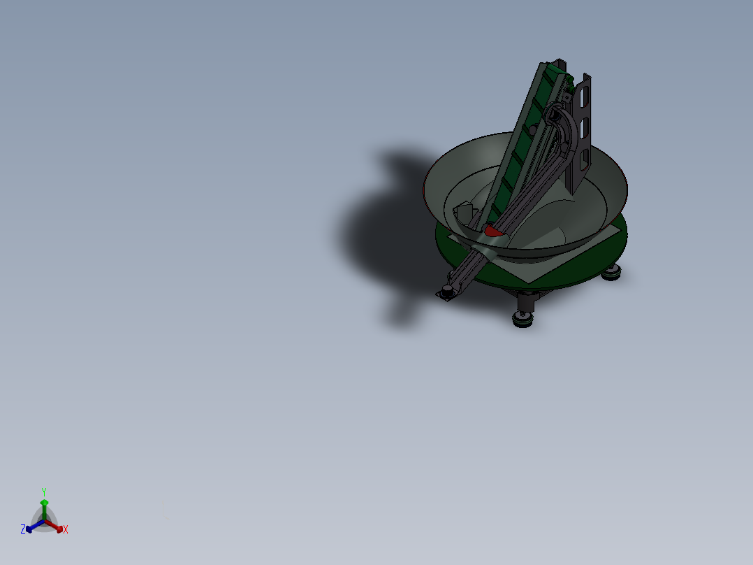 印刷瓶盖自动送料机正等轴测图