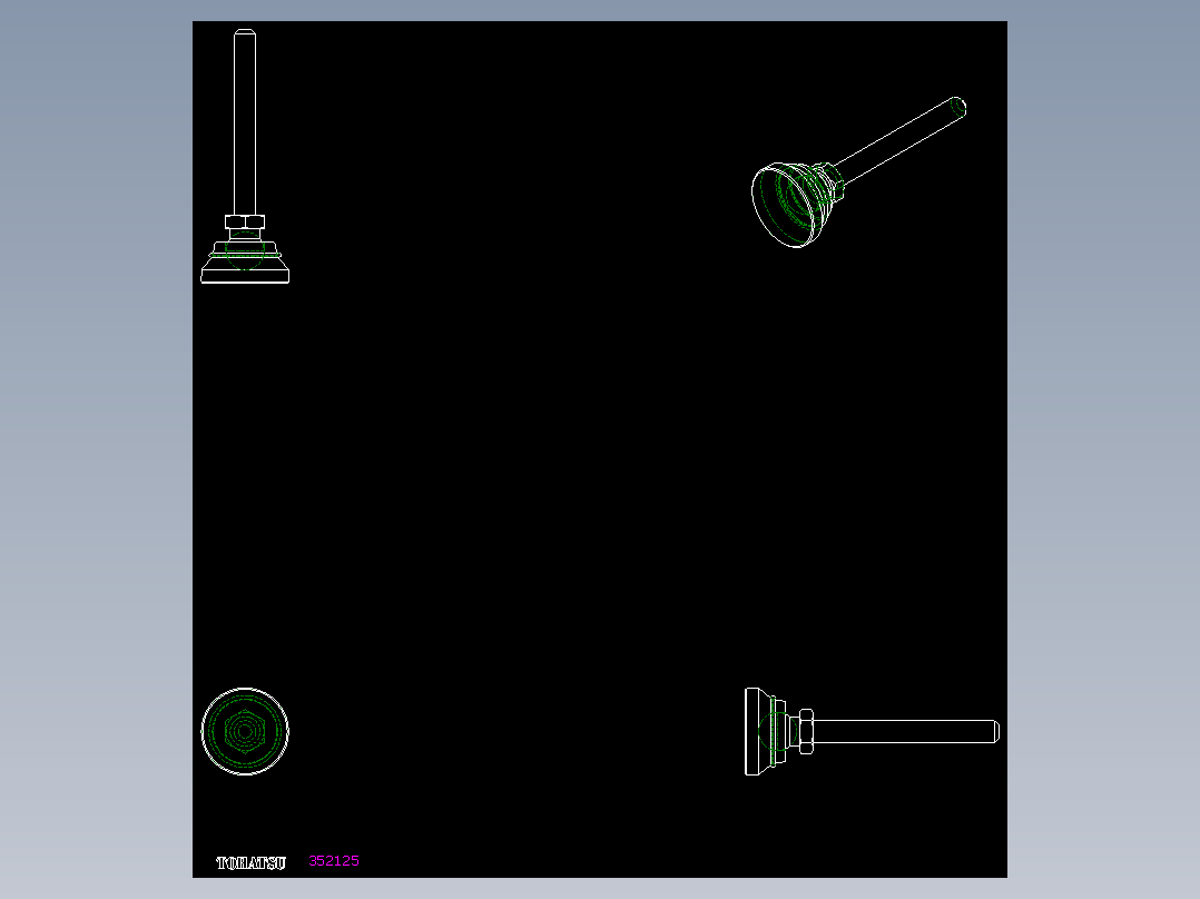 水平調整腳座(SUS製)LSA32-SUS-2D多系列多零件图纸模型