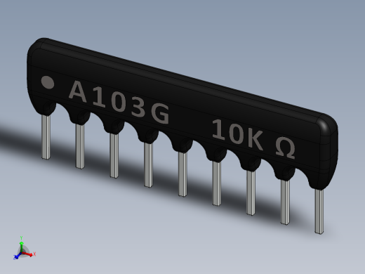 电容器 二极管 电阻器-Resistor Network 10K Ohm 9-Pin