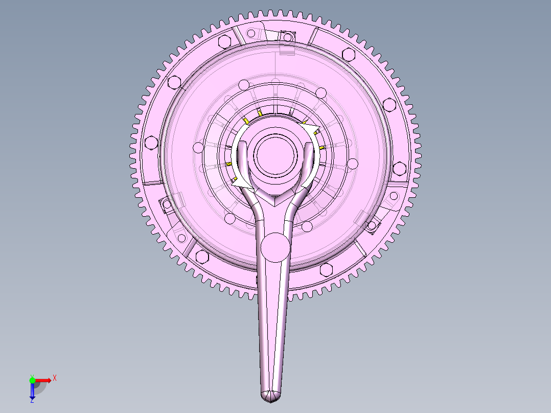 clutch-10离合器结构俯视图