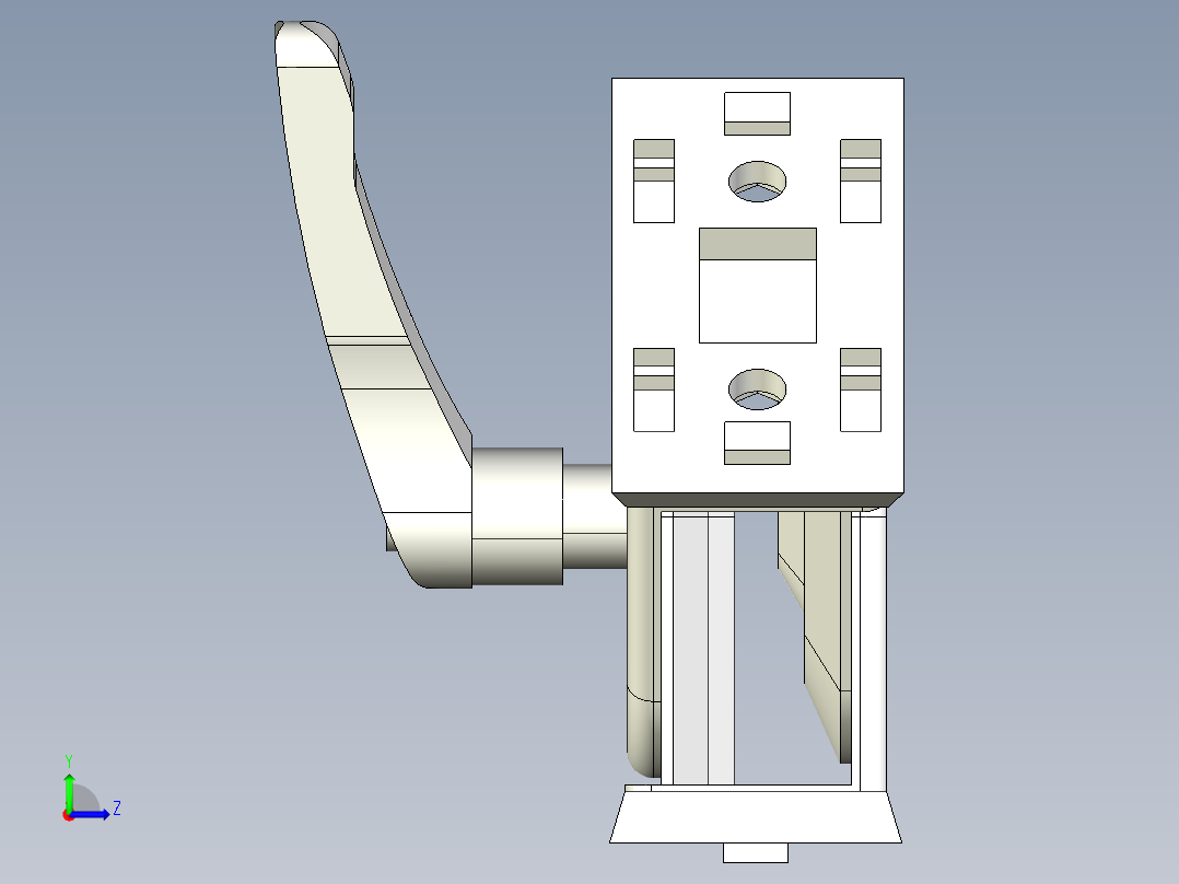 型材-BR 45X90 PIVOT JOINT WITH LEVER KJN4590JL左视图