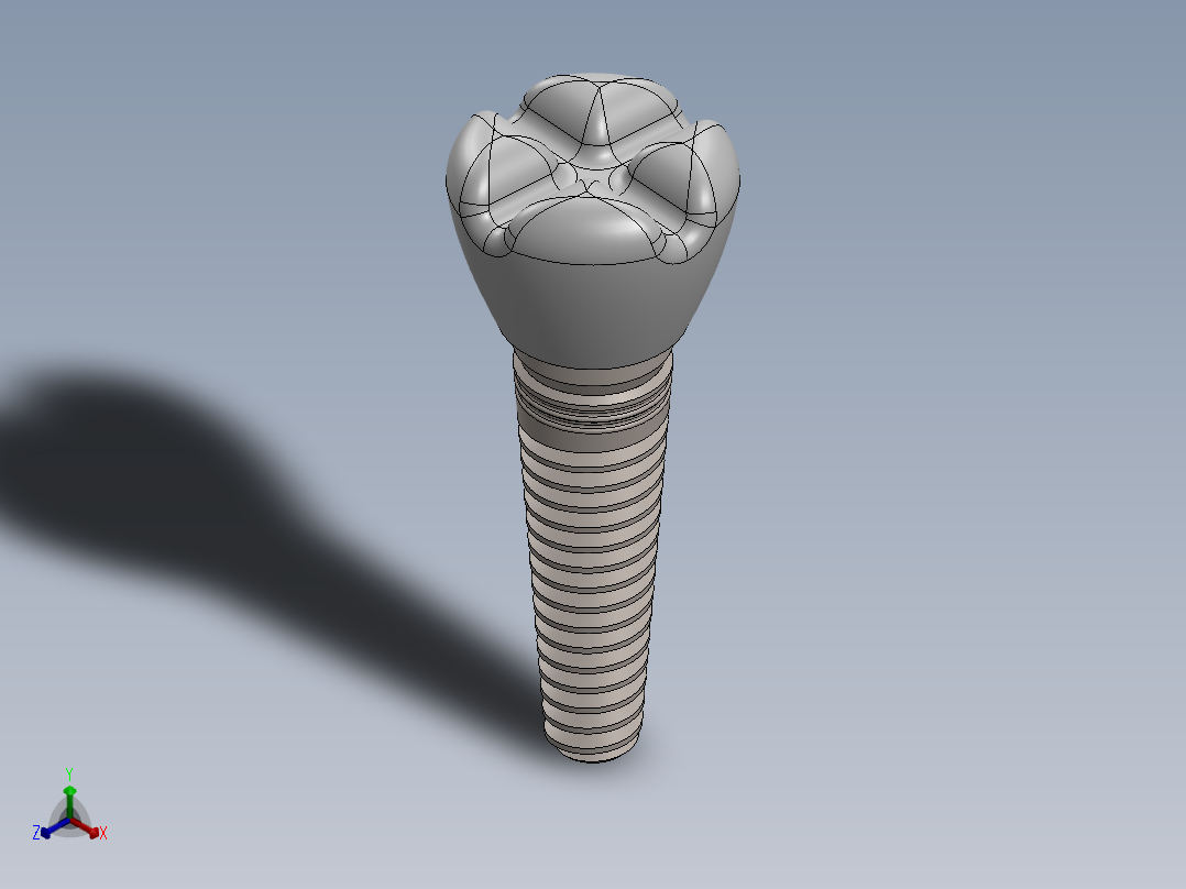 牙科修复术正等轴测图