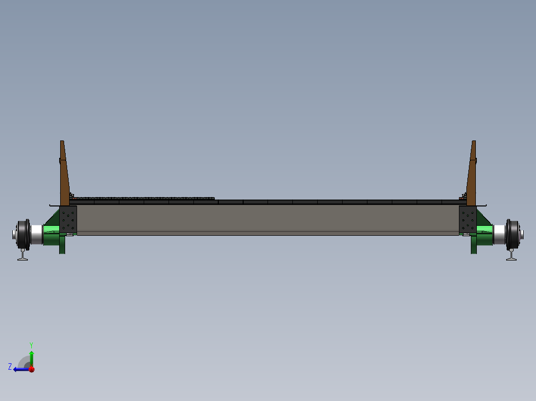 烧结机运料小车1：1建模右视图