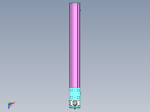 东锦齿条传动DH210G-L167-S1650-BU-减速机+P750W.STEP俯视缩略图
