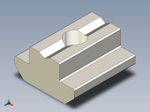 型材-BR 10 SLOT M6 SLIDE BLOCK KJN528738正等轴测缩略图