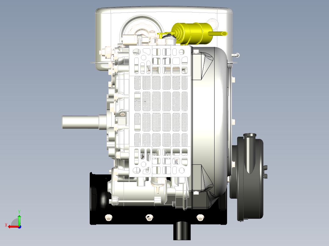 柴油机模型图后视图