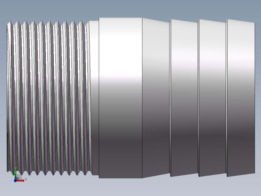 水管接头-直通 DN32前视图