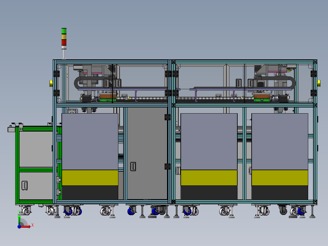 电话自动组装产线前视图
