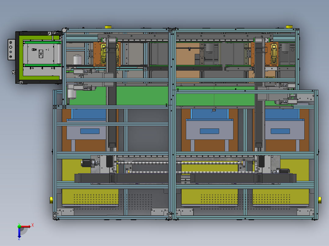 电话自动组装产线俯视图