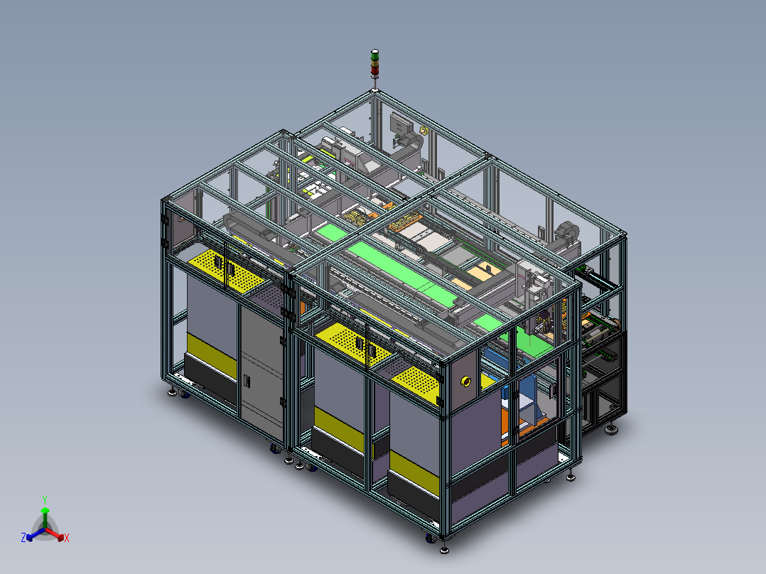 电话自动组装产线正等轴测图