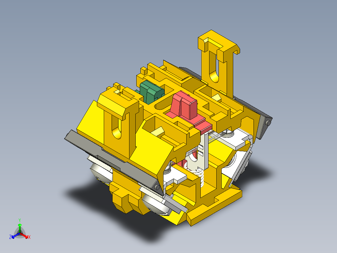 一种防水开关正等轴测图