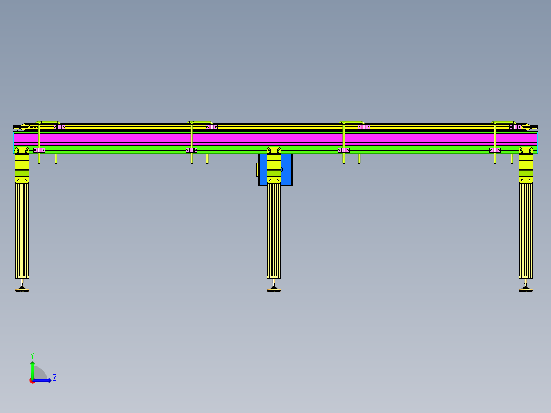 滚筒输送线左视图