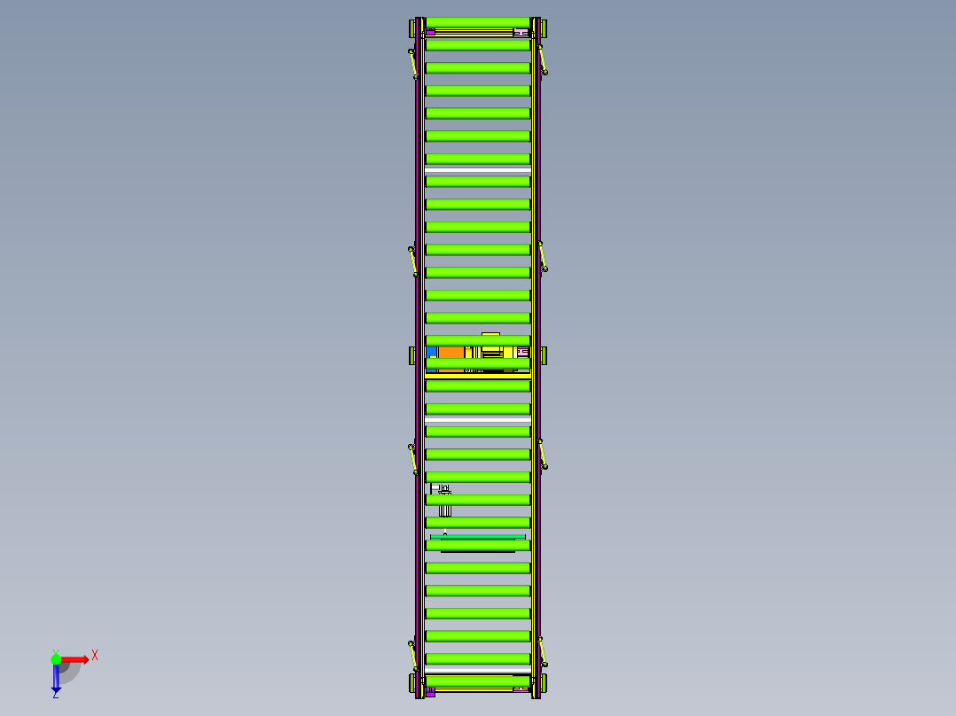 滚筒输送线俯视图