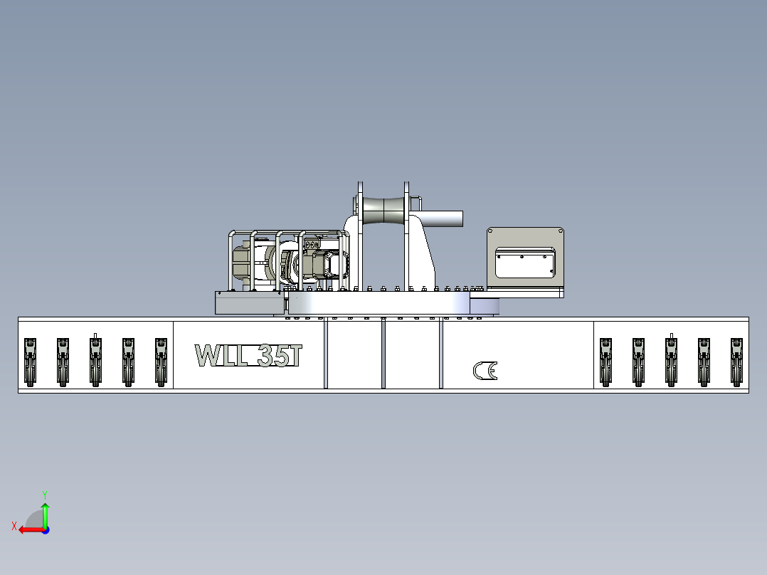 电动转梁35T后视图