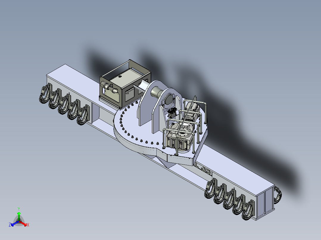 电动转梁35T正等轴测图