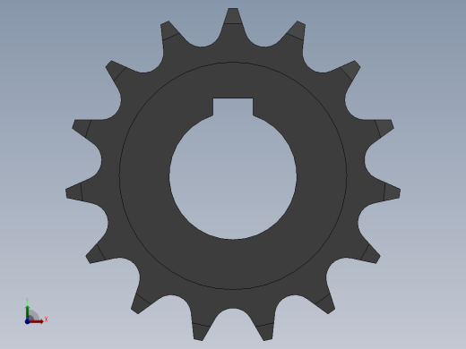 UA10A系列传动链轮工艺孔链轮[DSCA10AB-15]V3前视缩略图