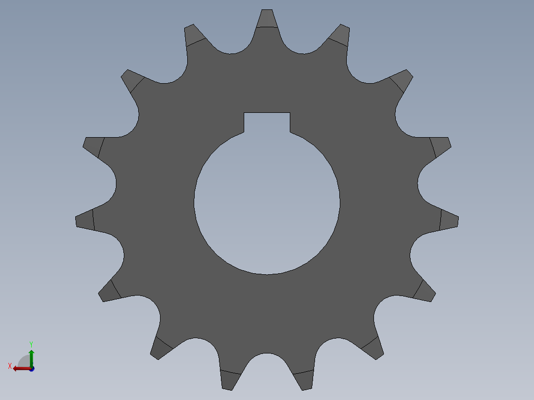 UA10A系列传动链轮工艺孔链轮[DSCA10AB-15]V3后视图