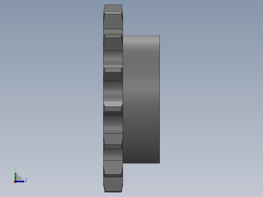 UA10A系列传动链轮工艺孔链轮[DSCA10AB-15]V3左视缩略图