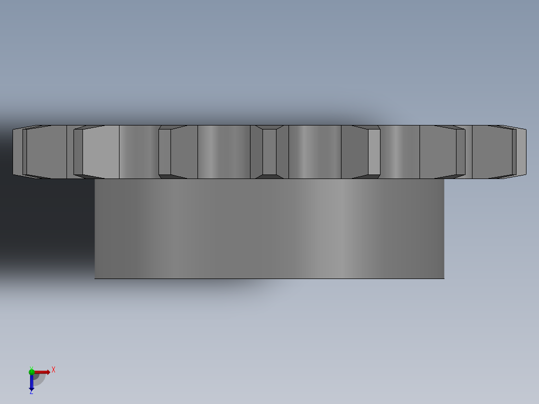 UA10A系列传动链轮工艺孔链轮[DSCA10AB-15]V3俯视图