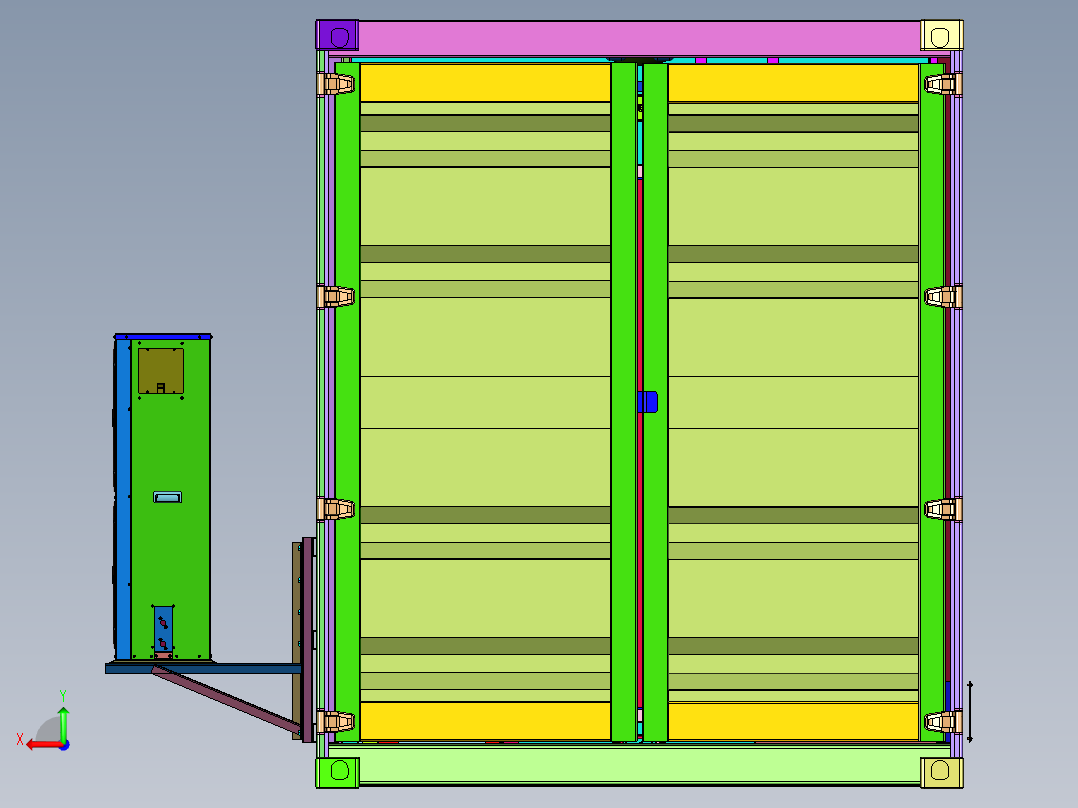 光伏储能的轻钢移动房屋后视图