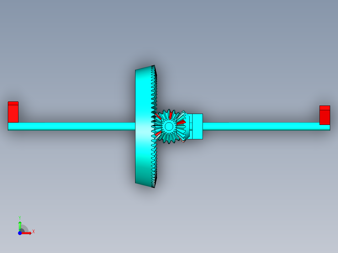 差速器机构仿真动画及角速度追踪前视图