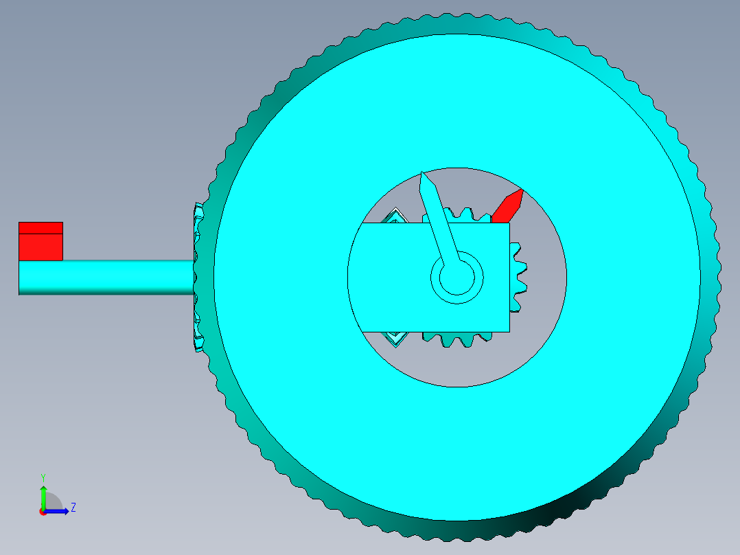 差速器机构仿真动画及角速度追踪左视图