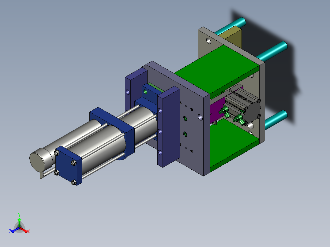 气液增压缸压装机构