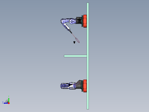 移动机械人打羽毛球模拟右视缩略图
