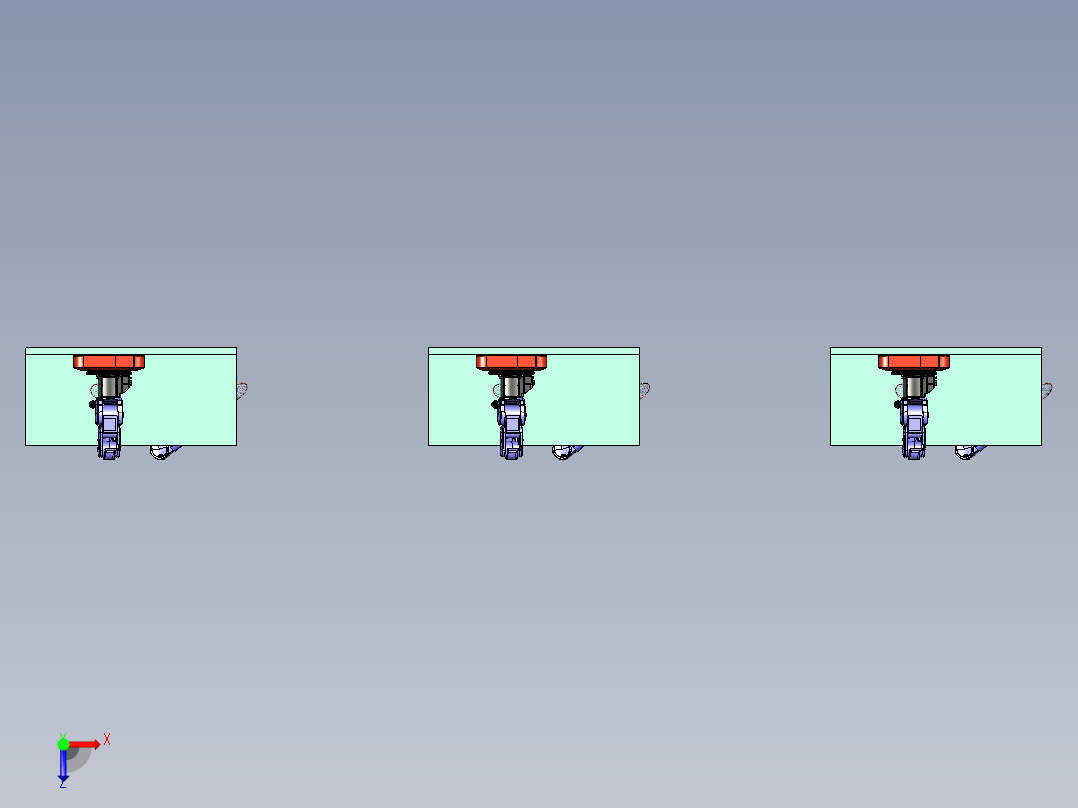 移动机械人打羽毛球模拟俯视图