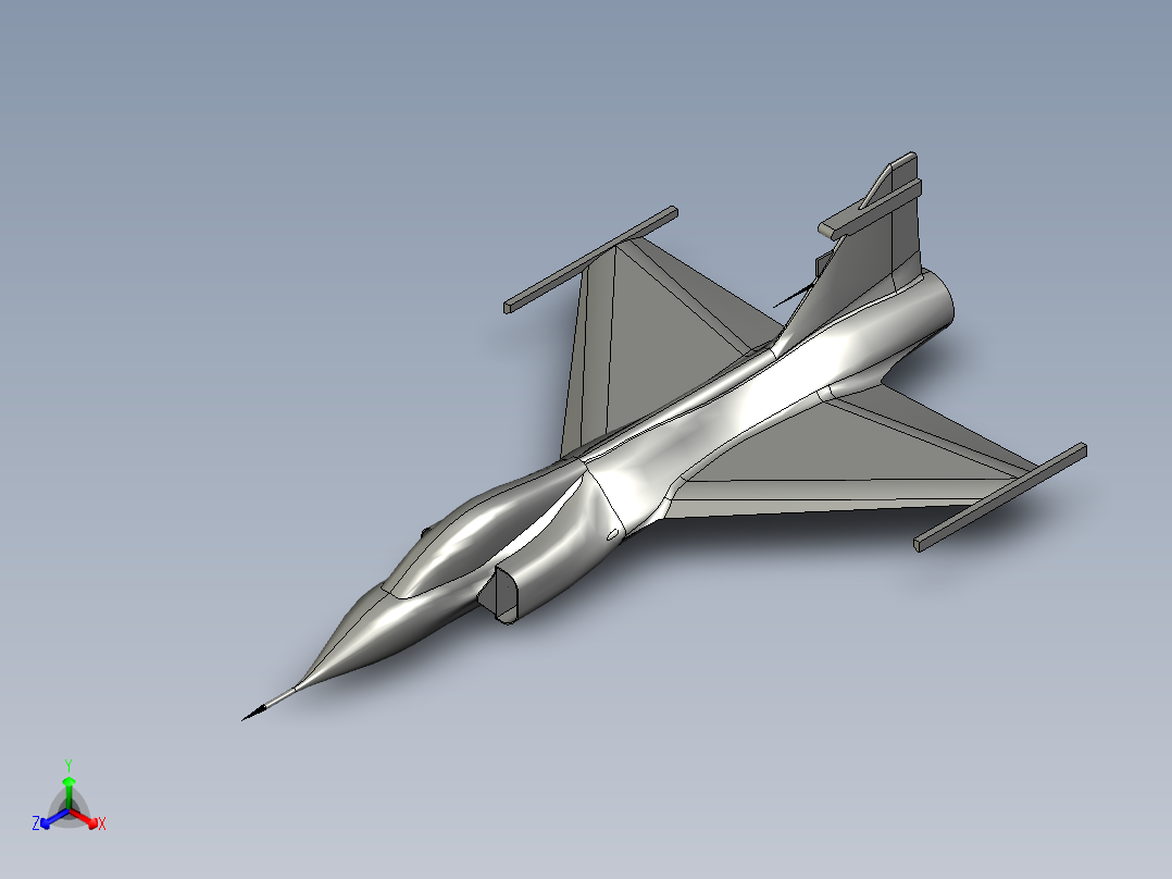 A2004874-Alibre 索博格里芬尾翼正等轴测图