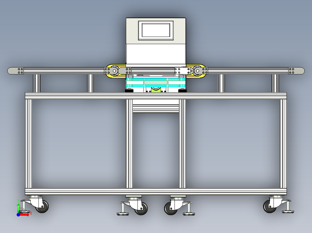 流水线自动称重机前视图