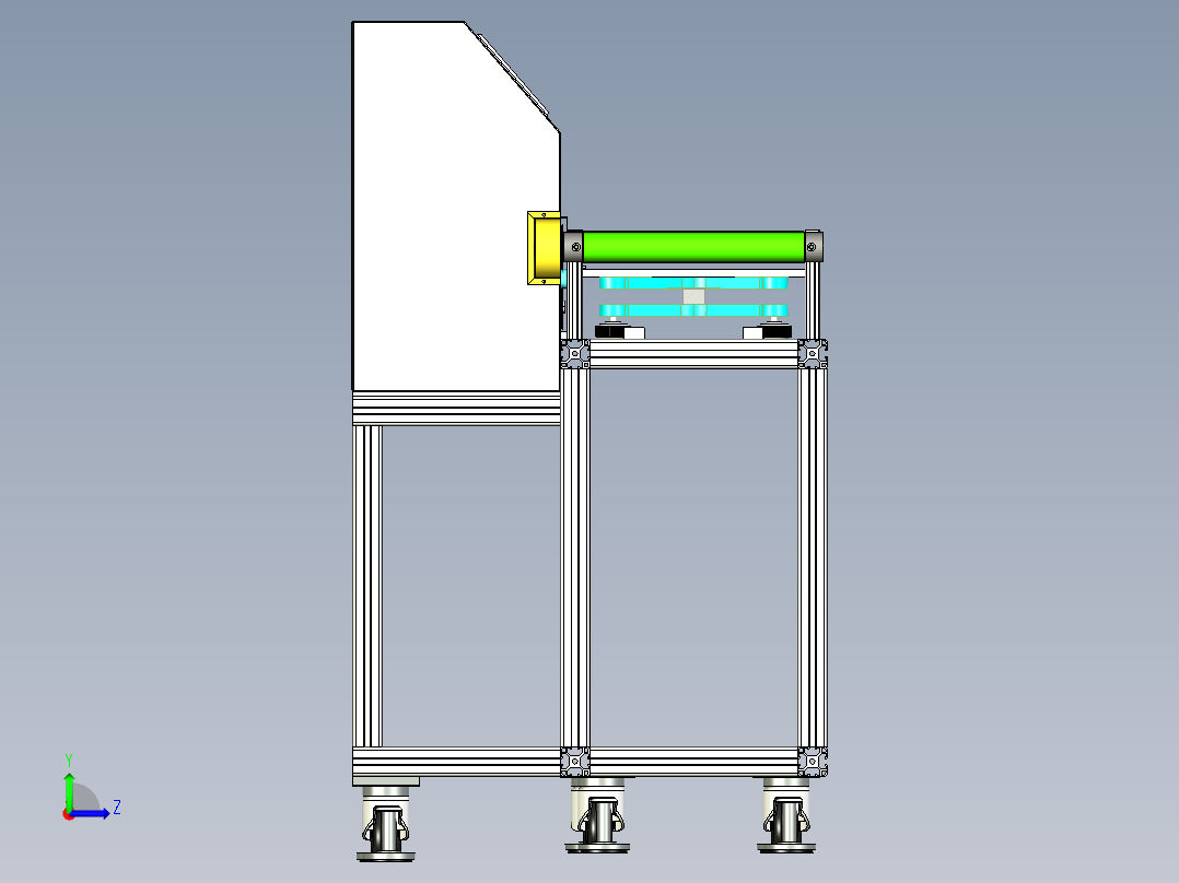 流水线自动称重机左视图