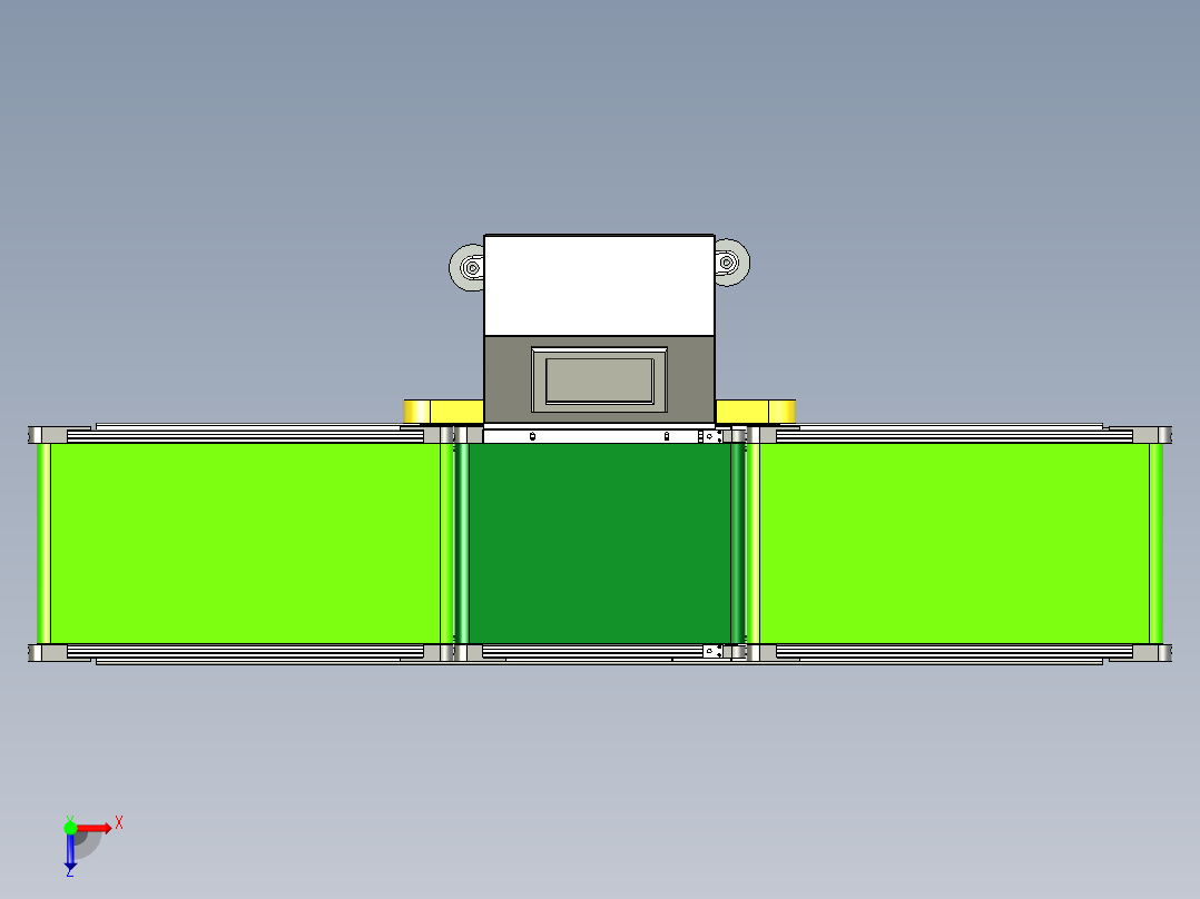 流水线自动称重机俯视图