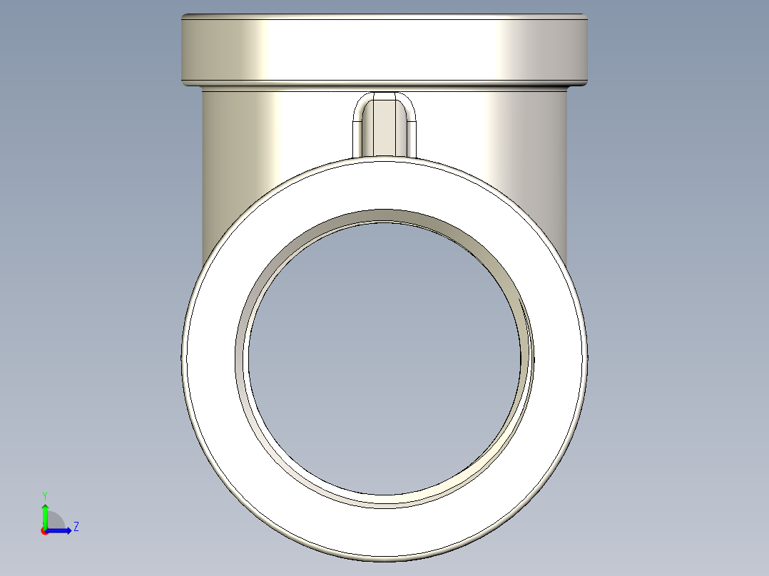 B3004437-TEE G 3_4'' SS内丝三通管接头左视图