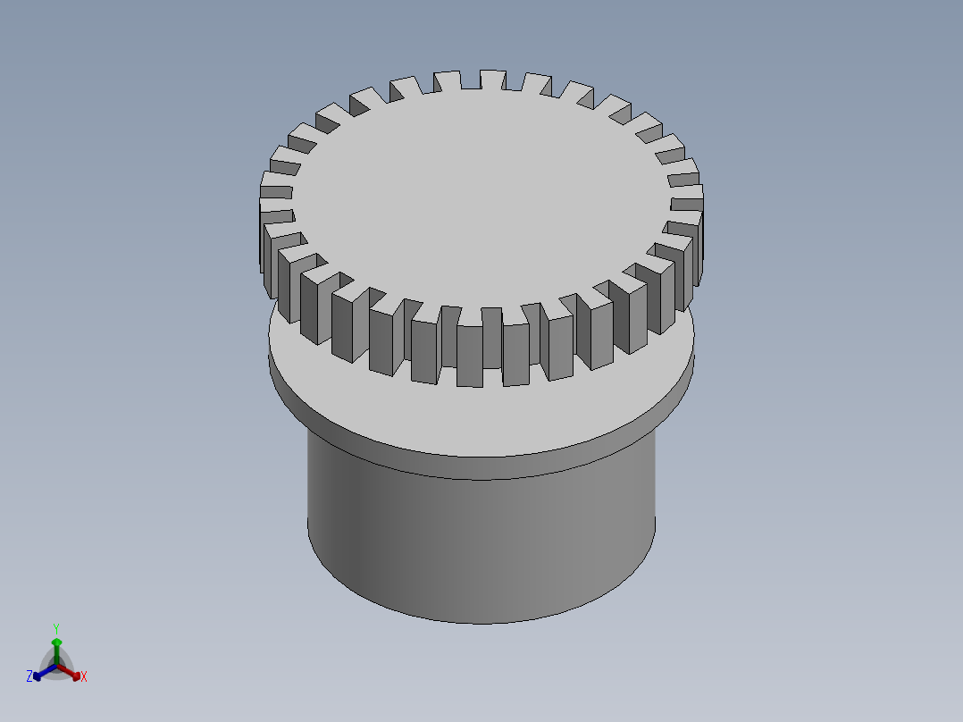 伺服齿轮鼓正等轴测图