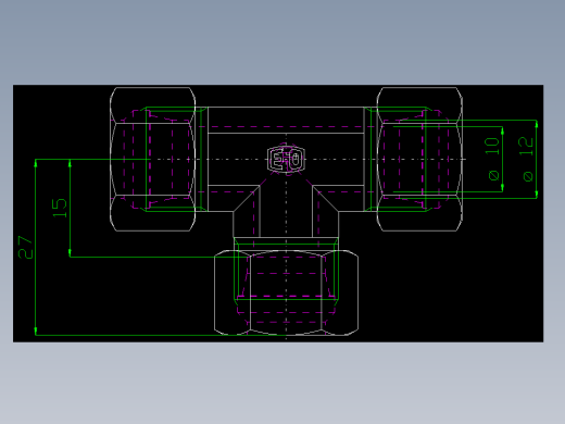 PARKER管接头EO Union tee T12LLCF_front