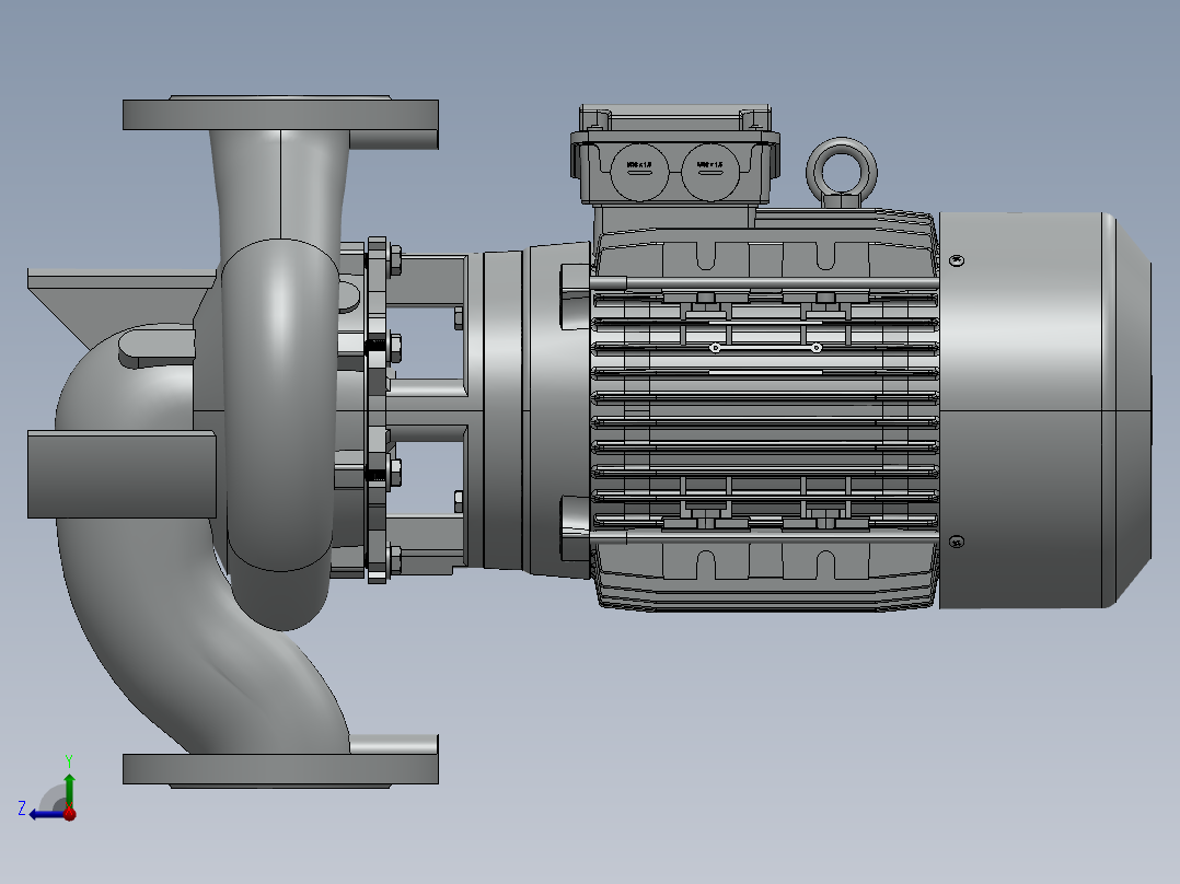LPCI-80-160 11 IE63离心泵右视图