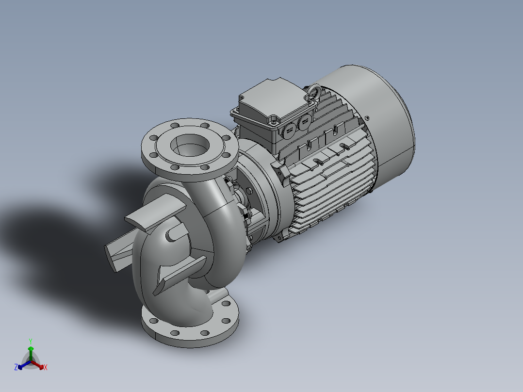 LPCI-80-160 11 IE63离心泵正等轴测图