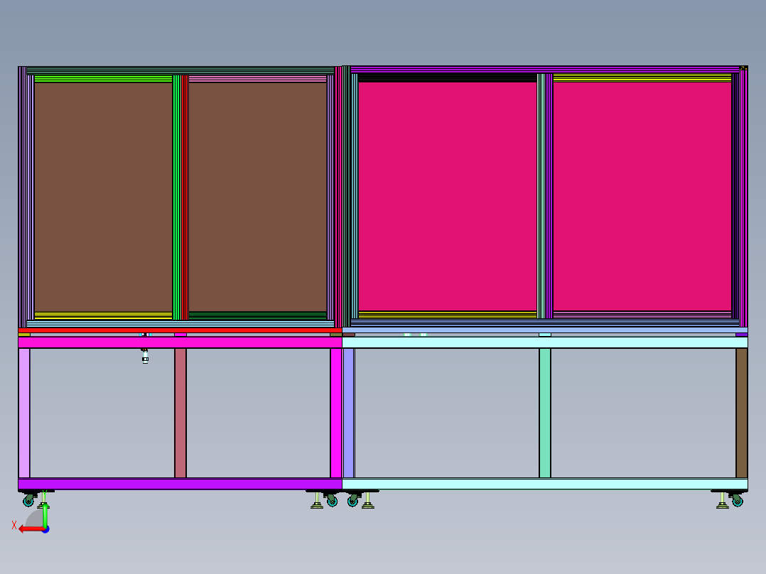 车辆阀体组合件自动化装配机后视图