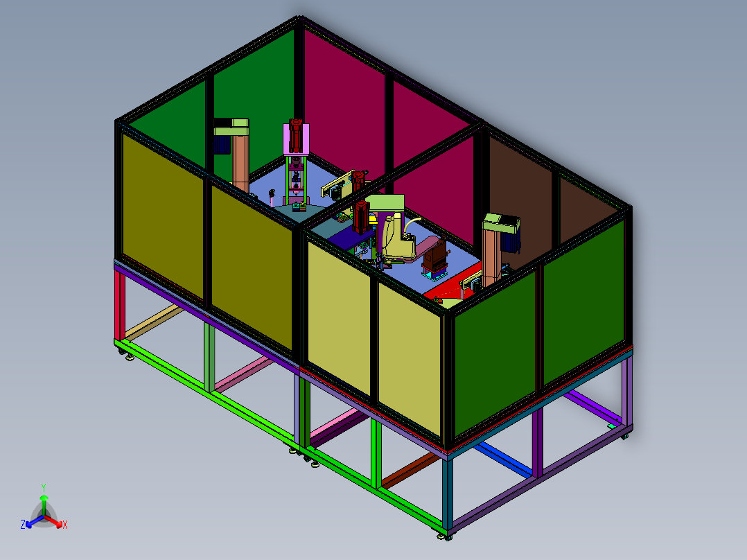 车辆阀体组合件自动化装配机正等轴测图