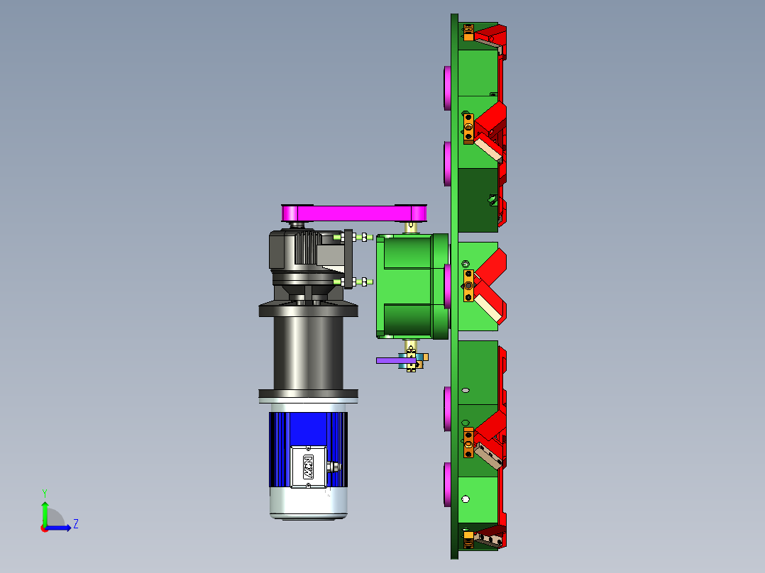 多工位转盘设计左视图