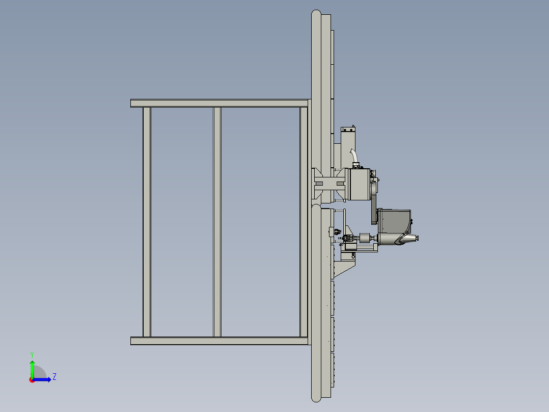 弹盒收料总成左视图