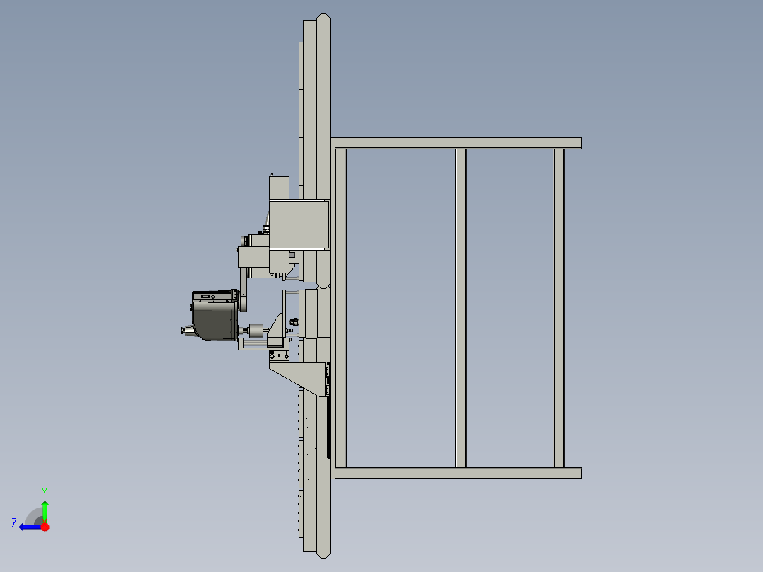 弹盒收料总成右视图