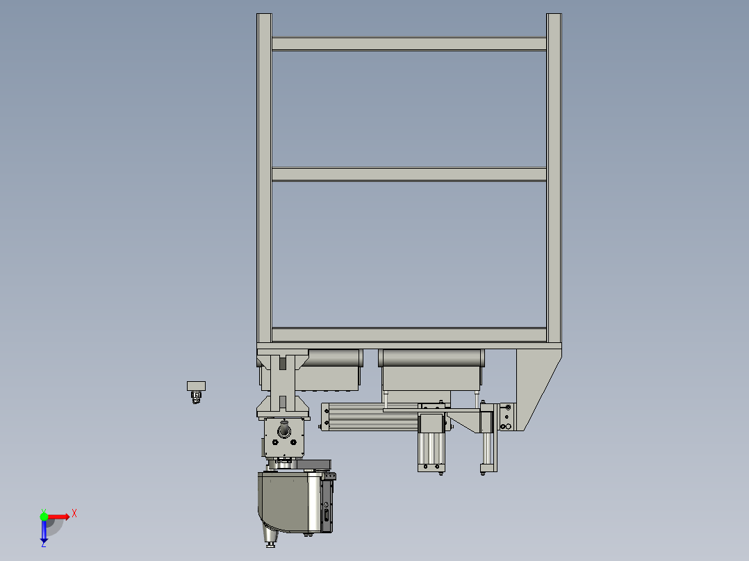 弹盒收料总成俯视图