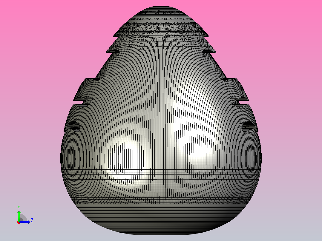 蛋设计模型左视图