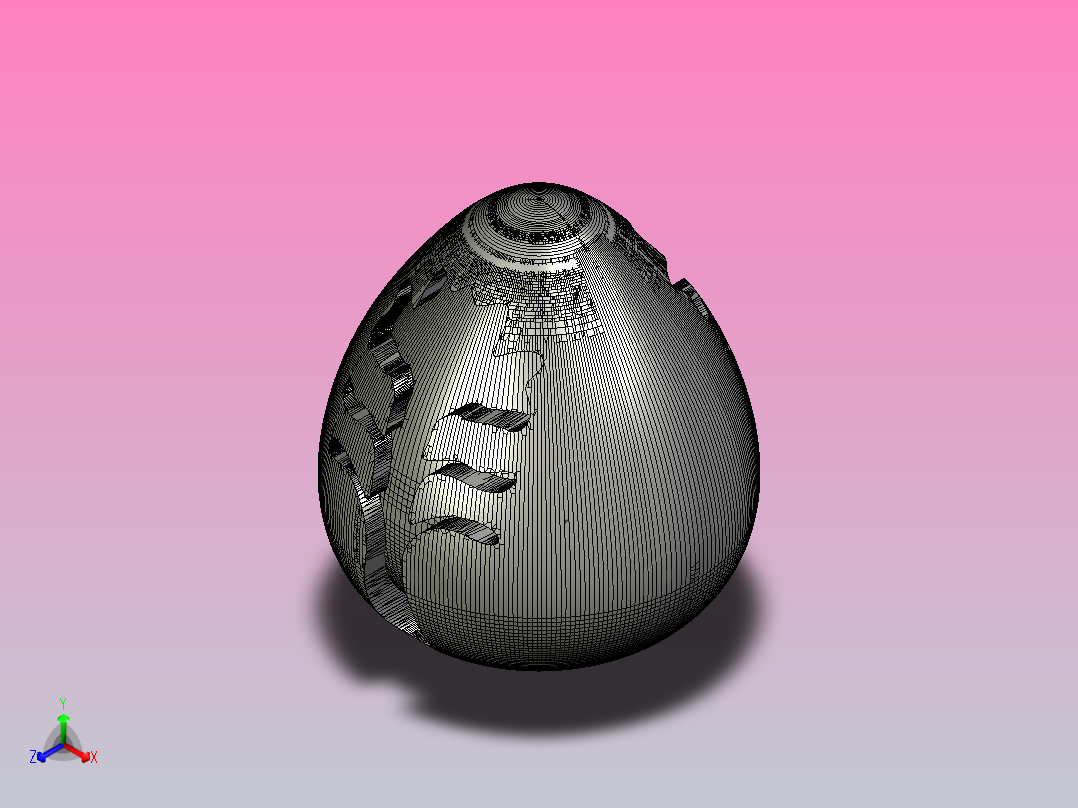 蛋设计模型正等轴测图