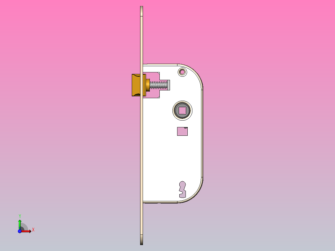 波特标准门锁前视图