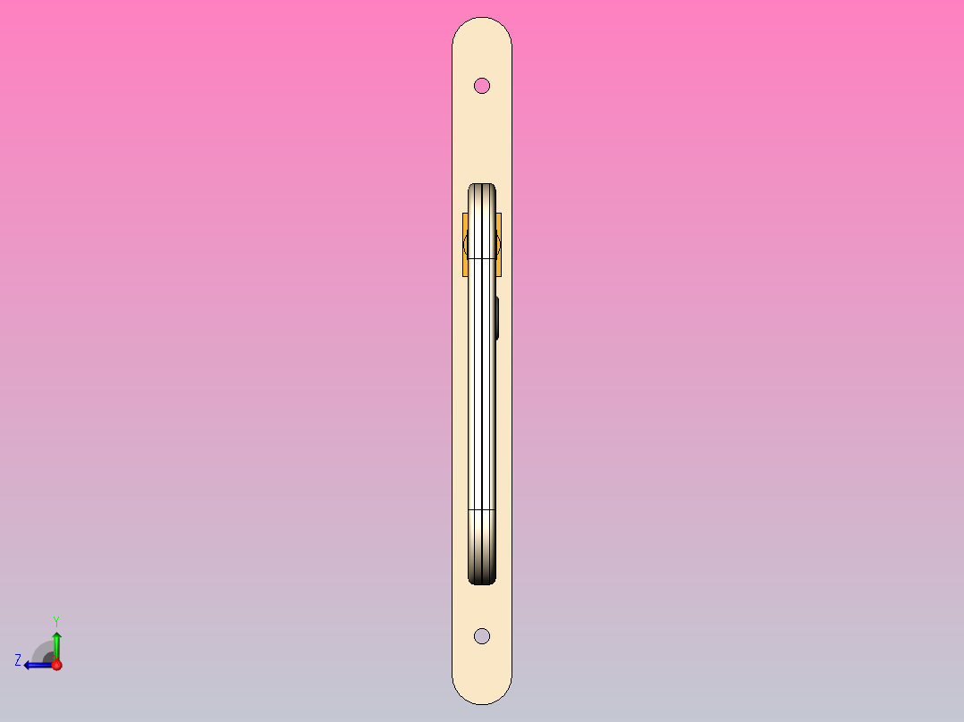 波特标准门锁右视图