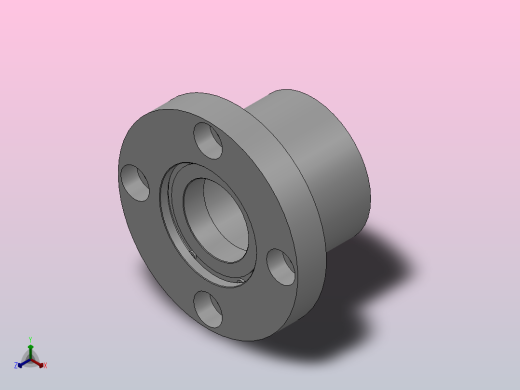 带挡圈双轴承L尺寸指定型轴承座组件_BRDLDF-6805-2Z-40-B正等轴测缩略图